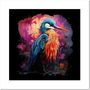 Heron Rainbow Posters and Art